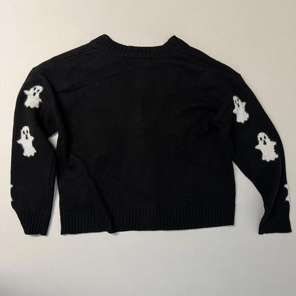 Women's Ghost Graphic Cardigan - Black - Picture 4 of 7